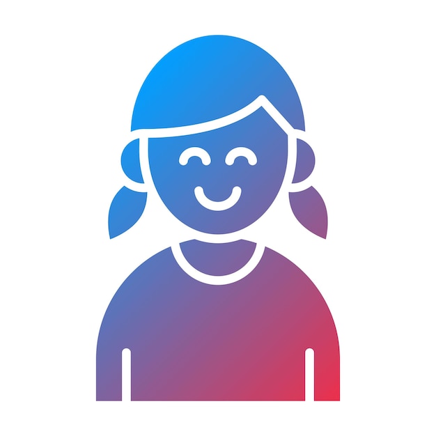 Vector girl icon vector image can be used for kindergarten