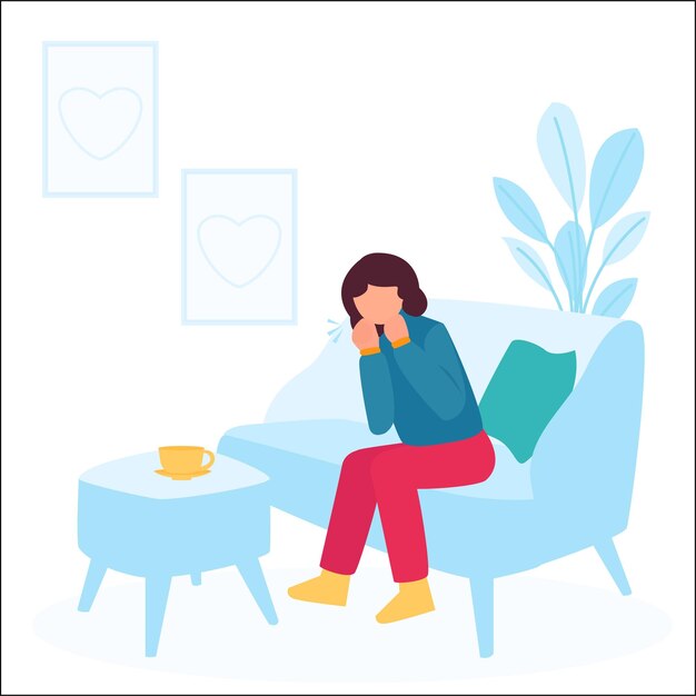 girl ill vector design