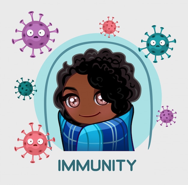Девушка в защиту иммунитета