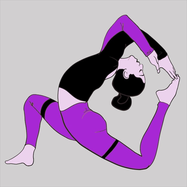 девушка занимается йогой фитнесом медитацией спортом акробатикой гимнастикой