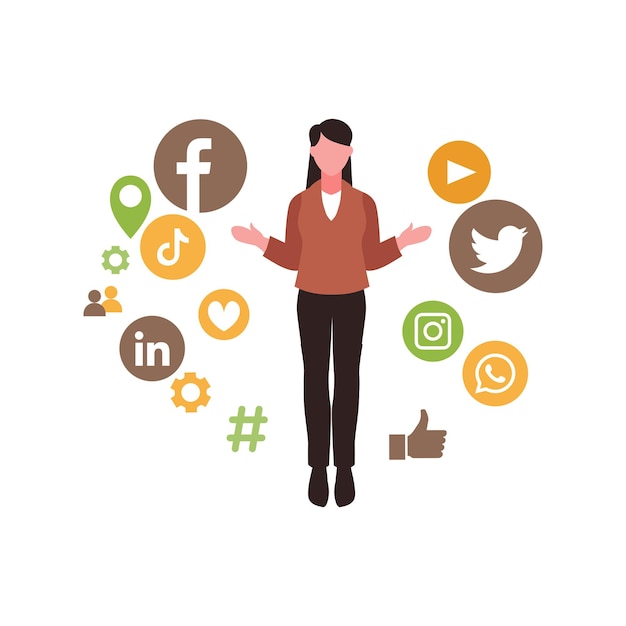 the girl is marketing on social media