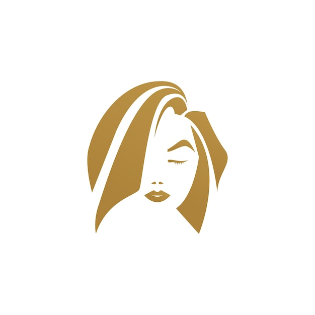 소녀 로고 디자인 일러스트레이션