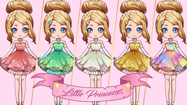 girl little princess Birthday invitation