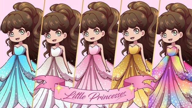 Girl little princess birthday invitation