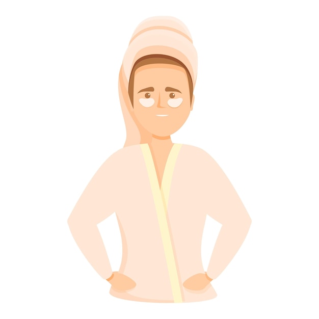 girl morning treatment icon cartoon vector woman beauty face mirror care