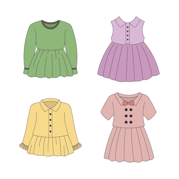 女孩服裝系列 可愛多彩的<unk>子西裝禮服時尚服裝服裝