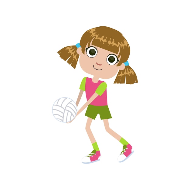 GIrl Playing Volleyball