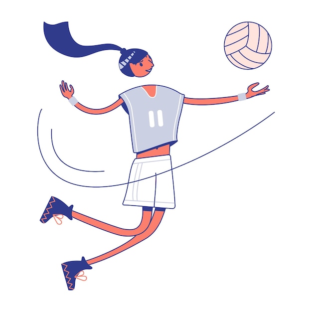 Girl playing volleyball