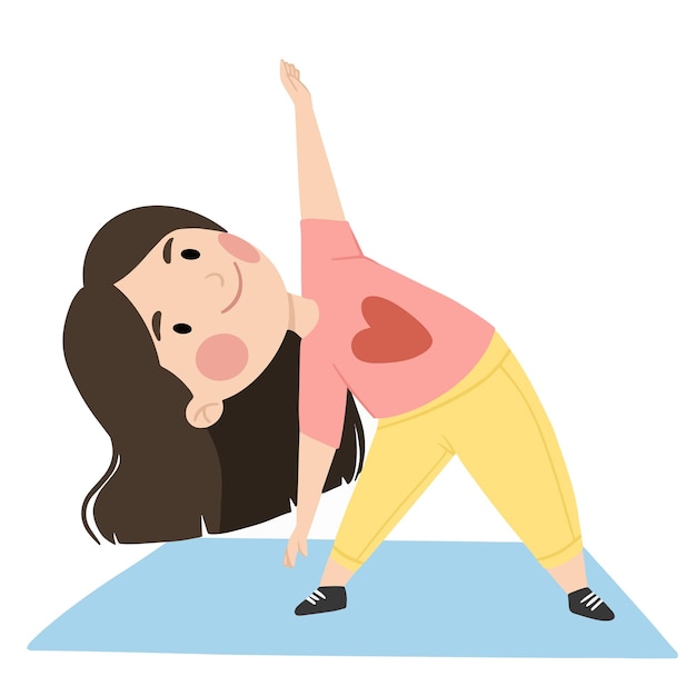 girl pose yoga illustration