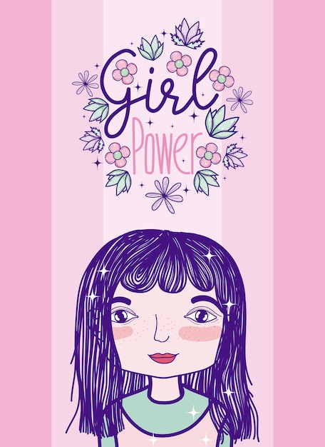 Girl power cartoon