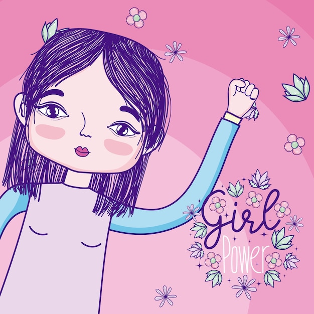 Girl power cartoon