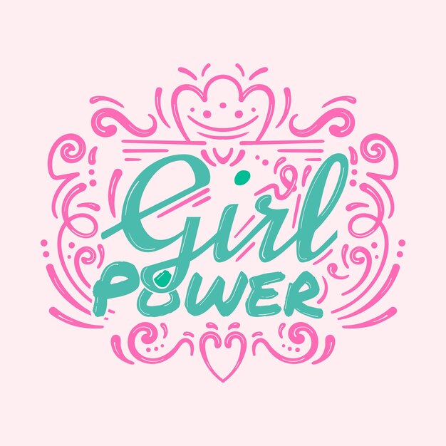 Girl power hand belettering