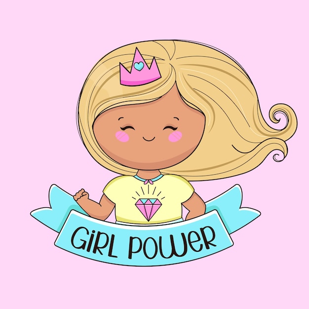 Vector girl power illustration vector