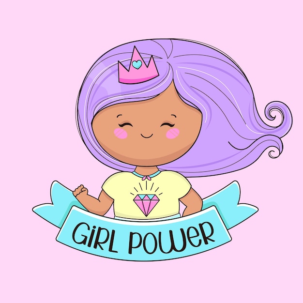 Vector girl power illustration vector