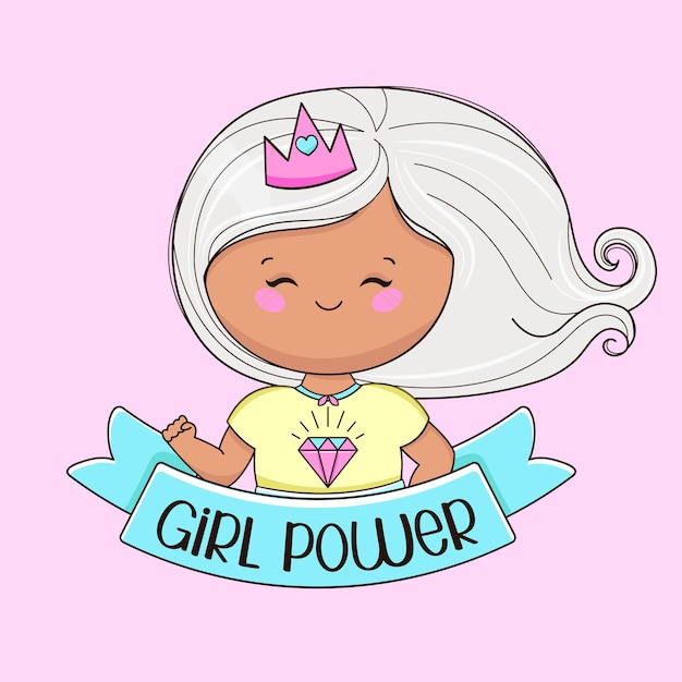 Vector girl power illustration vector