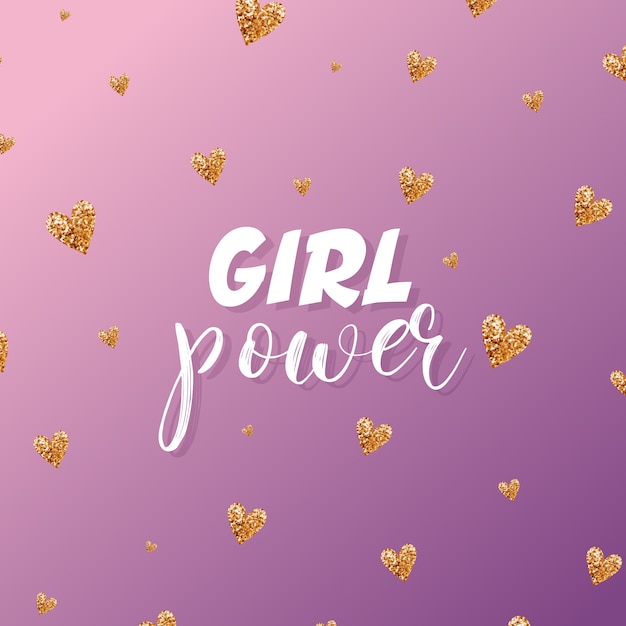 Girl power illustration. woman motivational slogan.