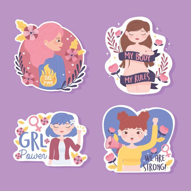 Girl power-stickers