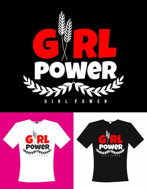 Вектор girl power vector design используется для печати сублимационной футболки и многого другого.