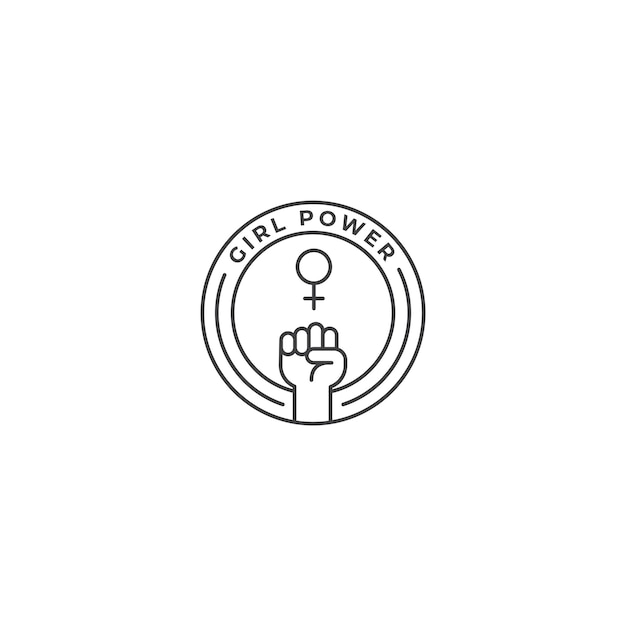 Girl power. Vector icon template