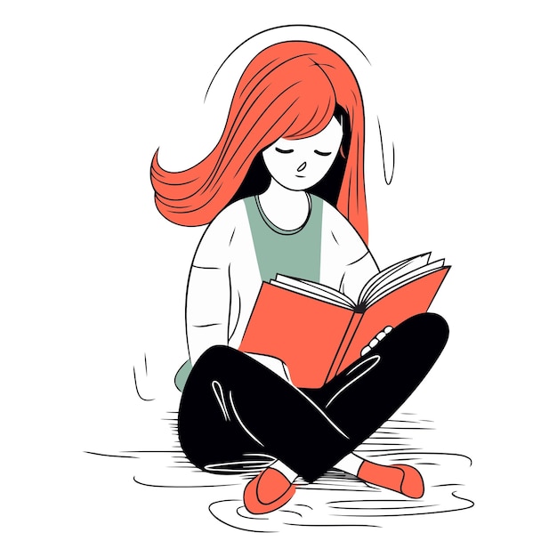 本を読んでいる女の子本を読む女の子