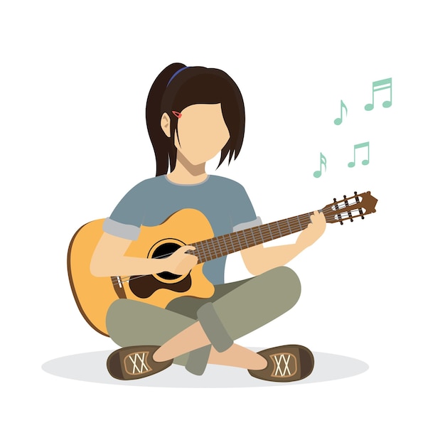 a girl relaxing illustration