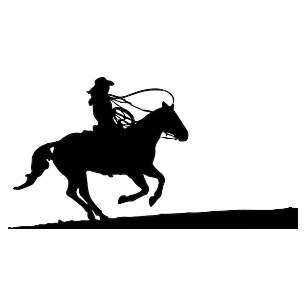 Girl riding a Horse Silhouette