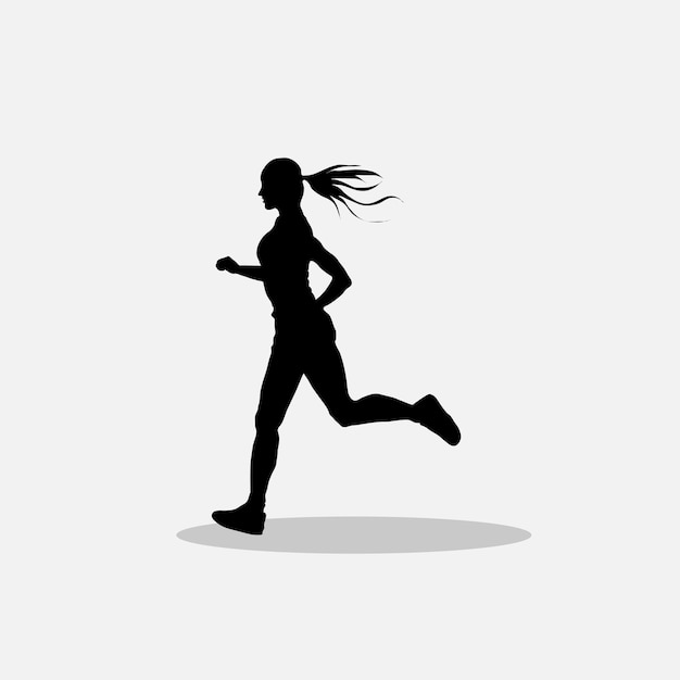 Girl running vector png