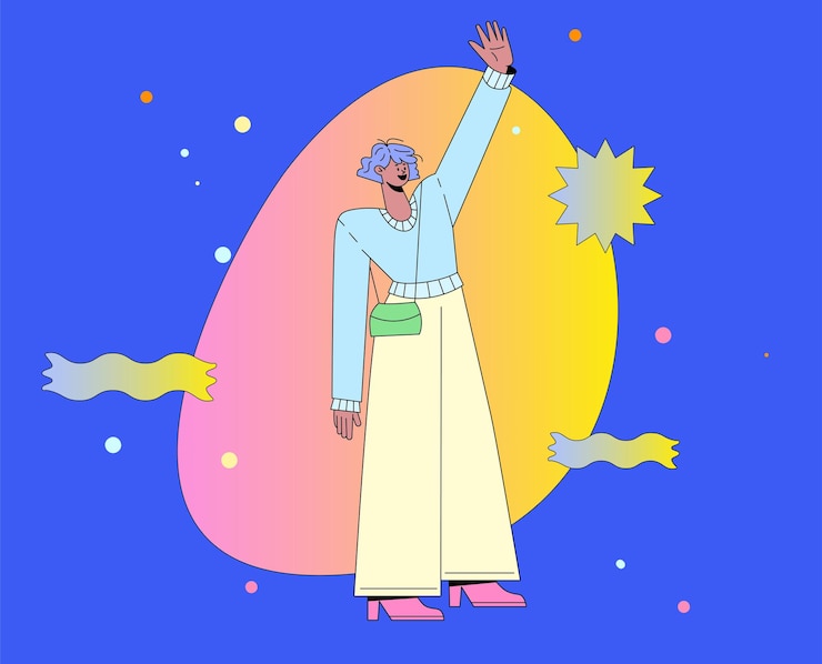 Vector 소녀가 안하세요 터 일러스트레이션