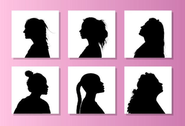 Girl silhouettes