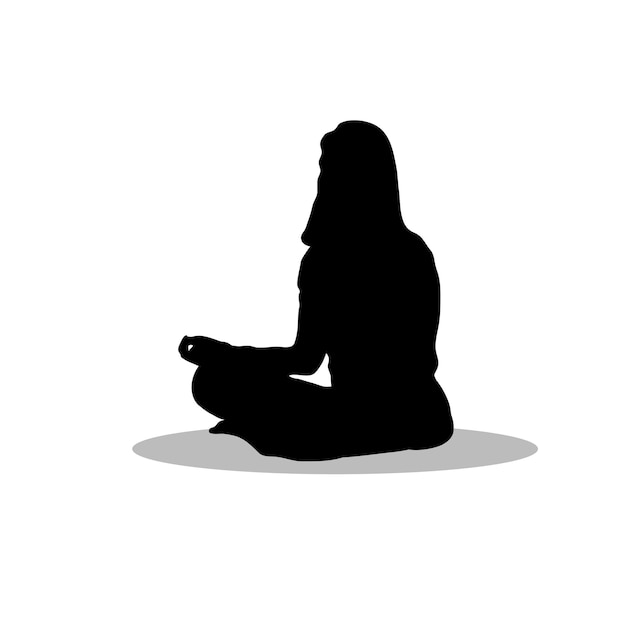 Girl sitting silhouette