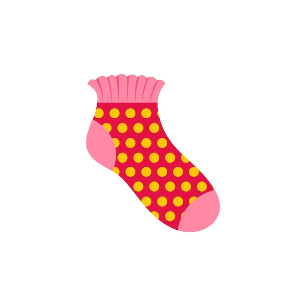 Girl sock icon Flat illustration of girl sock vector icon for web