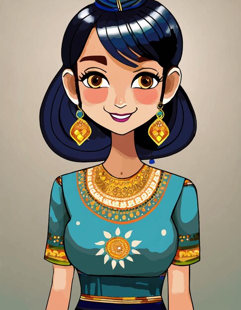 Girl top cartoon