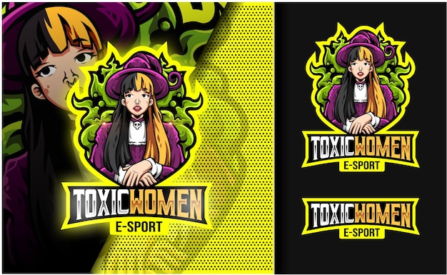 Girl Toxic Mascot Logo