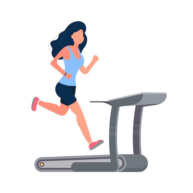 Girl on the treadmill