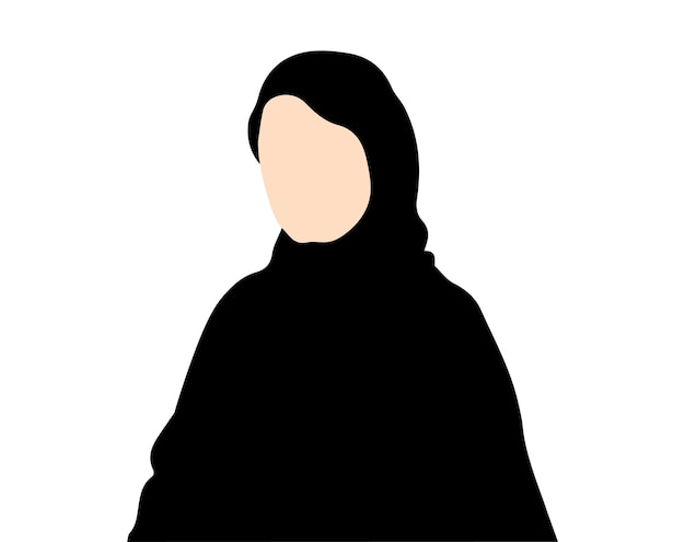 girl wearing a hijab on a white background