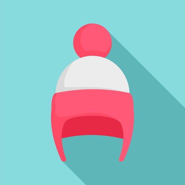 Girl winter hat icon flat illustration of girl winter hat vector icon for web design