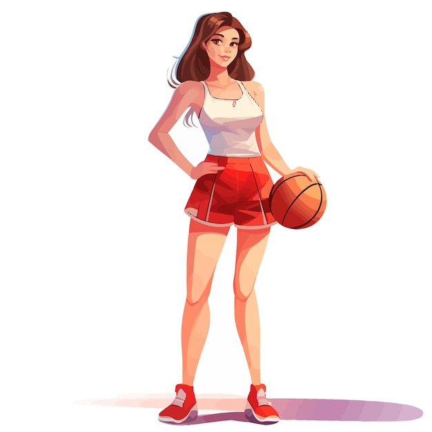 girl with basketball