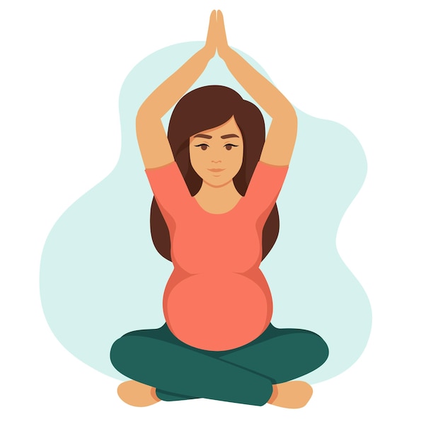 A girl with a belly Yoga for pregnant women