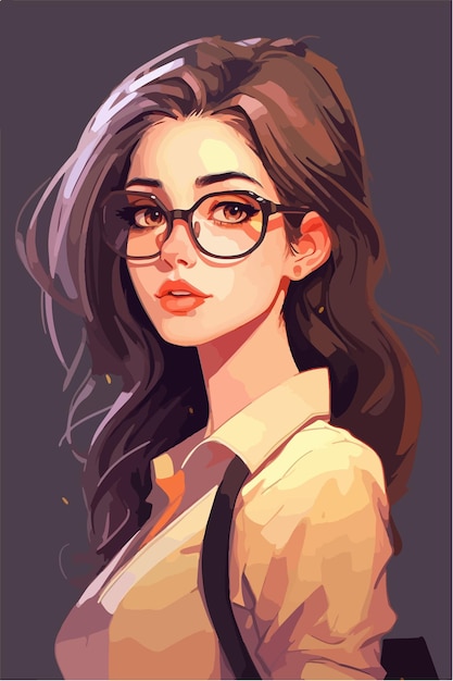 A girl with glasses and a yellow shirt