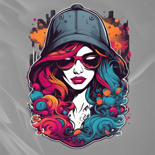 girl with hat and sunglasses vector illustration girl with hat and sunglasses vector illustr