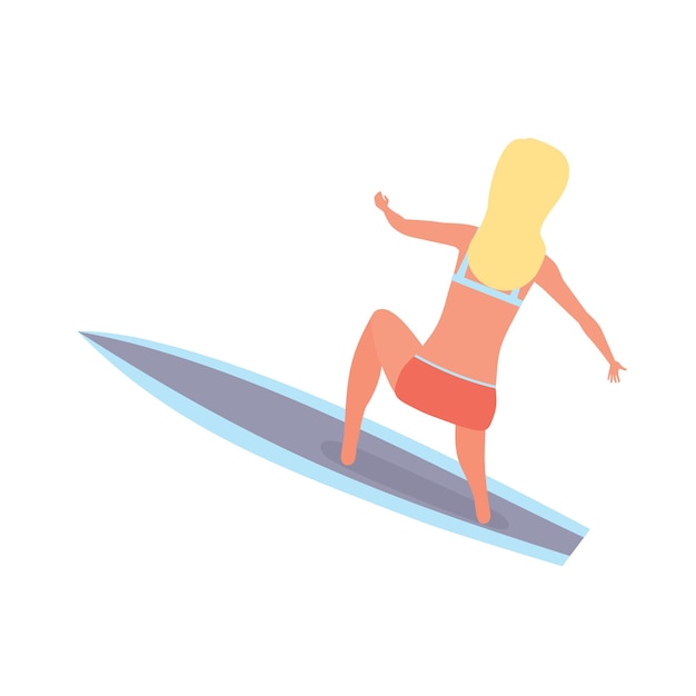 Girl with legs in lap rolling on waves on board