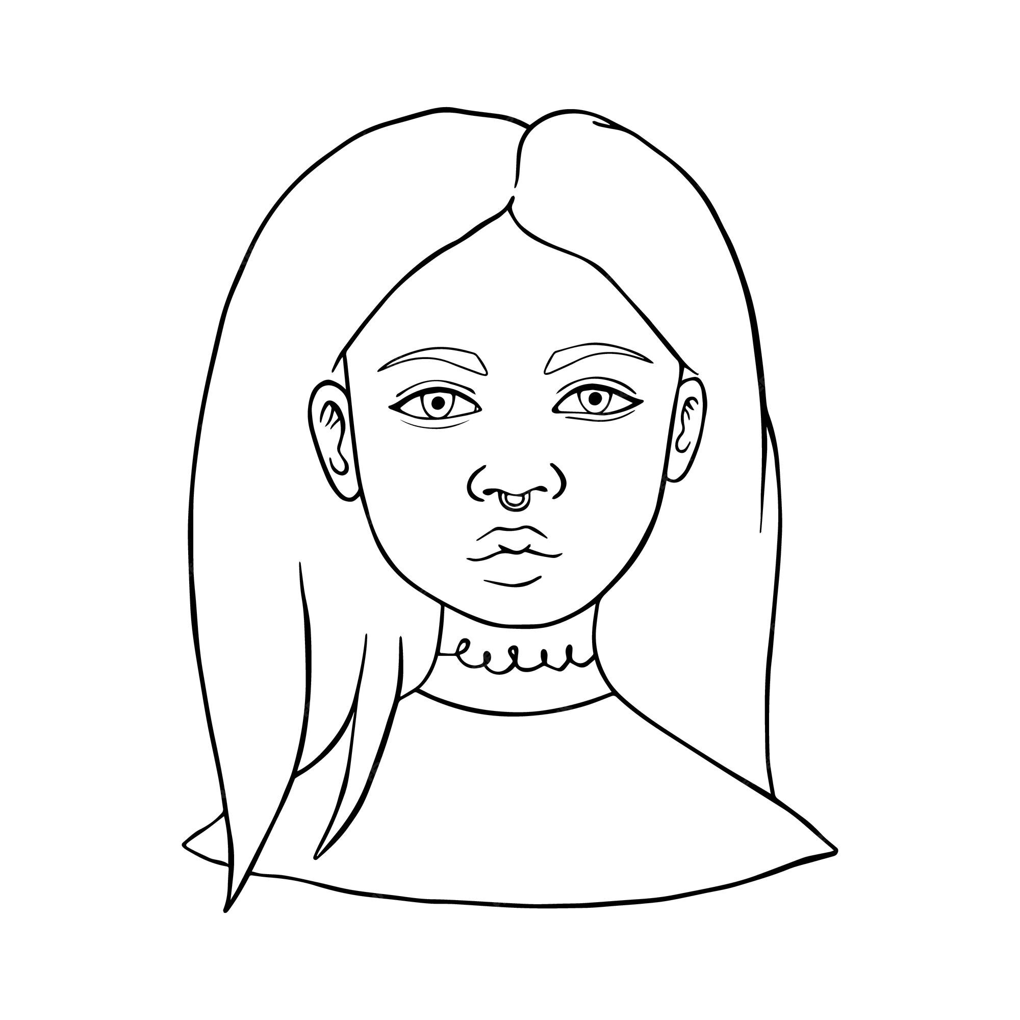 clipart girl nose pierced