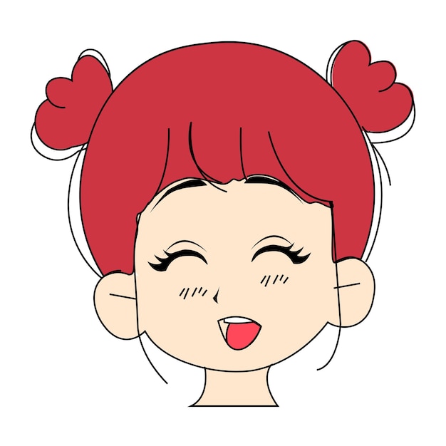 A girl with red hair drawing of a girl