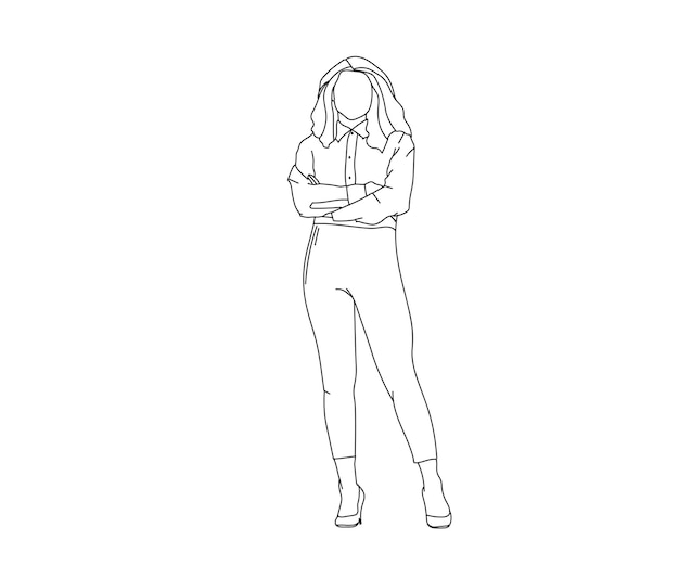 Girl woman Line art Drawing