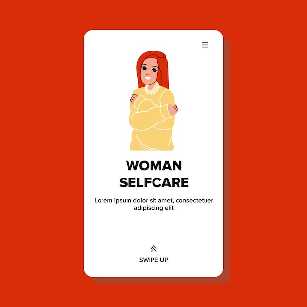 Girl woman selfcare vector