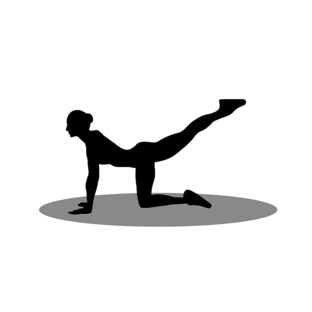 Girl yoga silhouette