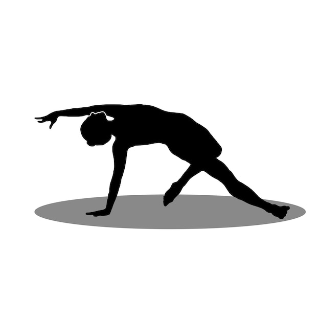 Girl yoga silhouette