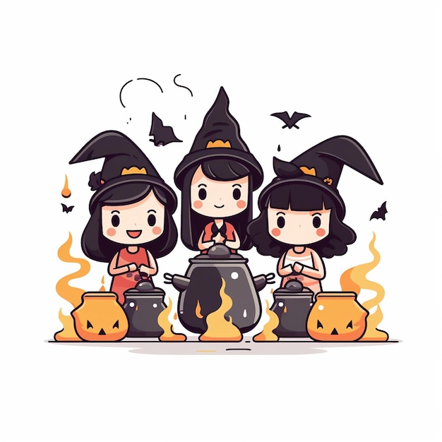 女の子はハロウィンの日にウィッチャーコスチュームを着ている