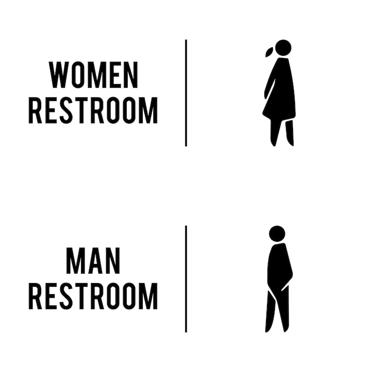 girls and boys toilet sign man and women restroom ladies and gents