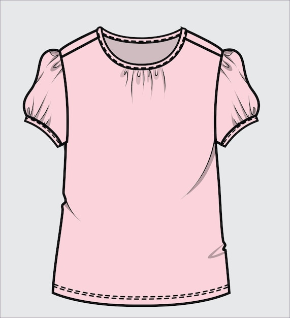 Vector girls fashion wear tops and shirts vector